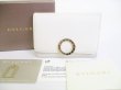 Photo1: BVLGARI Logo Clip White Leather Business Card Case Card Holder #8464