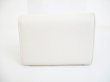 Photo2: BVLGARI Logo Clip White Leather Business Card Case Card Holder #8464