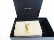 Photo12: Saint Laurent Paris YSL Motif Beige Leather Bifold Wallet #8471