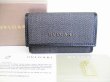 Photo1: BVLGARI Weekend Gray PVC Black Leather 6 Pics Key Cases #8479