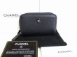 Photo1: CHANEL CC Logo Caviar Black Leather Round Zip Coin Purse #8495