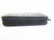 Photo6: CHANEL CC Logo Caviar Black Leather Round Zip Coin Purse #8495