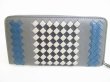 Photo2: BOTTEGA VENETA Intrecciato Gray Multicolor Leather Round Zip Wallet #8503