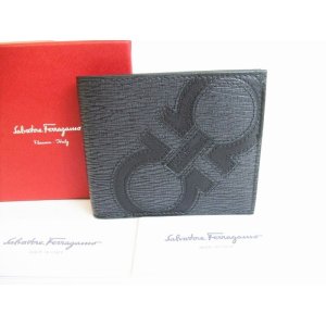 Photo: Salvatore Ferragamo Gancini Black Leather Bifold Wallet #8524