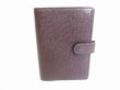 Photo1: LOUIS VUITTON Taiga Bordeaux Leather Small Ring Agenda Cover #8559