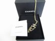 Photo1: CHANEL CC Logo Pink Rhinestone Gold Chain Pendant Necklace #8562