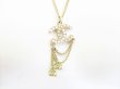 Photo2: CHANEL CC Logo Pink Rhinestone Gold Chain Pendant Necklace #8562