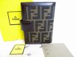 Photo1: FENDI Zucca Canvas Document Holders Small Ring Agenda Cover #8570