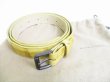 Photo1: BOTTEGA VENETA Beige Crocodile Leather Belt Waist Size L #8575