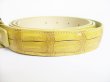 Photo2: BOTTEGA VENETA Beige Crocodile Leather Belt Waist Size L #8575