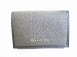 Photo1: BVLGARI Weekend PVC Canvas Leather Gray Business Card Case  #8584