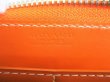 Photo10: GOYARD Herringbone Orange Leather Round Zip Wallet Matignon #8586