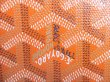 Photo11: GOYARD Herringbone Orange Leather Round Zip Wallet Matignon #8586