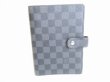 Photo1: LOUIS VUITTON Damier Graphite Document Holders Medium Ring Agenda #8589