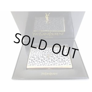 Photo: Yves Saint Laurent YSL White Black Leopard Steel Card Holder #8593