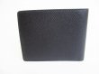 Photo2: Salvatore Ferragamo Gancini Black Leather Bifold Bill Wallet #8594