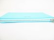 Photo6: Tiffany & Co. Blue Leather Half Round Long Wallet Purse #8599