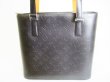 Photo2: LOUIS VUITTON Monogram Mat Black Leather Tote Bag Purse Stockton #8625