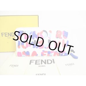 Photo: FENDI White Multicolor Leather Zip Around Long Wallet #8627