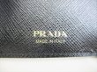 Photo11: PRADA Black Saffiano Leather Lipstick Motif Trifold Wallet Wallet #8628