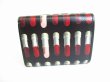 Photo2: PRADA Black Saffiano Leather Lipstick Motif Trifold Wallet Wallet #8628