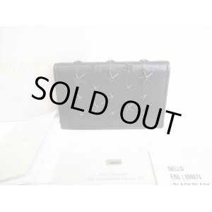 Photo: JIMMY CHOO Starts Black Leather Credit Card Business Card Holder #8634