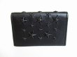 Photo2: JIMMY CHOO Starts Black Leather Credit Card Business Card Holder #8634