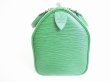 Photo3: LOUIS VUITTON Epi Green Leather Hand Bag Purse Speedy 25 #8654