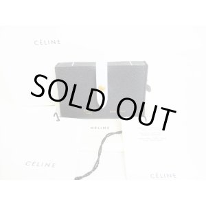 Photo: CELINE Black Light Blue Leather Card Case Card Holder #8655