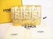 Photo1: FENDI Zucca Gold Leather Bifold Wallet Conpact Wallet #8675