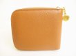 Photo2: BVLGARI Brown Leather Bifold Round Zip Wallet Compact Wallet #8689