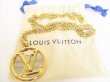 Photo9: LOUIS VUITTON LV Circle Gold Silver Chain Louise Long Necklace #8703