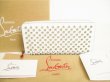 Photo1: Christian Louboutin Panettone White Leather Round Zip Wallet #8717