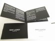 Photo11: Saint Laurent Paris YSL Black Leather Trifold Wallet Compact Wallet #8720