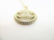 Photo11: CHANEL CC Logo Rhinestone Pendant Gold Chain Necklace #8721