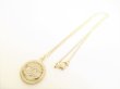 Photo6: CHANEL CC Logo Rhinestone Pendant Gold Chain Necklace #8721