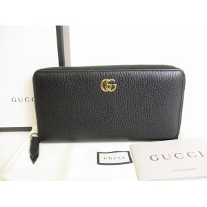 Photo: GUCCI Marmont G Black Leather Round Zip Long Wallet #8724