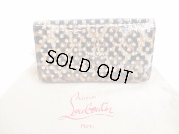 Photo1: Christian Louboutin Animal Patent Leather Long Wallet MACARON #8729