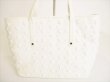 Photo2: Jimmy Choo Plastic Stars White Leather Tote Bag Purse SASHA S #8733