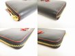 Photo7: miumiu Black Red Soft Calf Leather Round Zip Long Wallet #8735