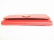 Photo5: PRADA Red Saffiano Rose Leather Flap Long Wallet Purse #8737