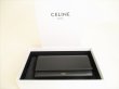 Photo12: CELINE Black Leather Large Flap Wallet Bifold Long Wallet #8742