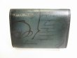 Photo2: Berluti Calligraphy Moss Green Leather Business Card Holder #8748