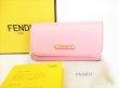 Photo1: FENDI Pink Leather 6pics Key Cases #8750