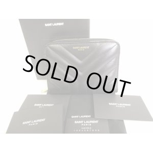 Photo: Saint Laurent Paris YSL Black Leather Bifold Wallet #8755