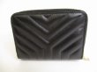 Photo2: Saint Laurent Paris YSL Black Leather Bifold Wallet #8755