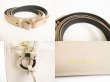 Photo8: Salvatore Ferragamo Beige Leather Gancini Hand Bag w/Strap Amy Small #8757