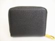 Photo2: Salvatore Ferragamo Gancini Black Leather Round Zip Bifold Wallet #8762