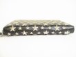 Photo5: Jimmy Choo Metal Stars Black Leather Round Zip Wallet FILIPA #8770