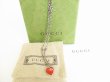 Photo1: GUCCI Sterling Silver Ag925 Interlocking G Heart Necklace #8775